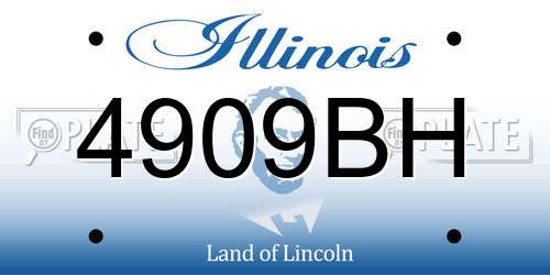 4909BH Illinois License Plate