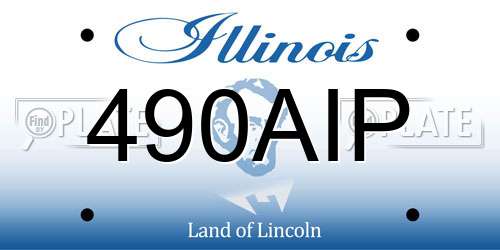 490AIP Illinois License Plate