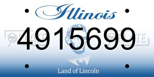 4915699 Illinois License Plate