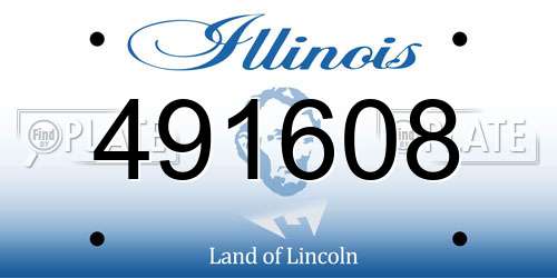 491608 Illinois License Plate