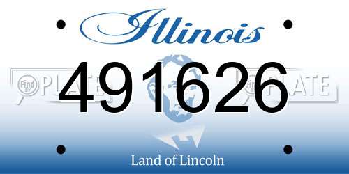 491626 Illinois License Plate
