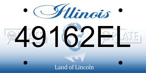 49162EL Illinois License Plate