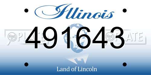 491643 Illinois License Plate