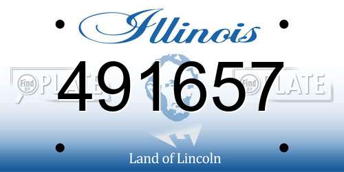 491657 Illinois License Plate