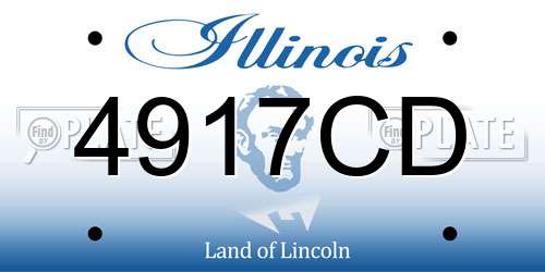 4917CD Illinois License Plate