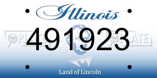 491923 Illinois License Plate