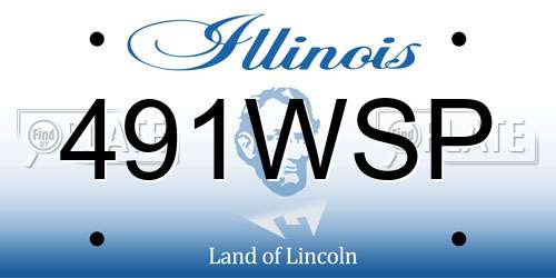 491WSP Illinois License Plate