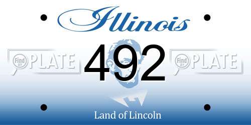 492 Illinois License Plate