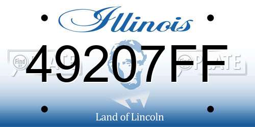 49207FF Illinois License Plate