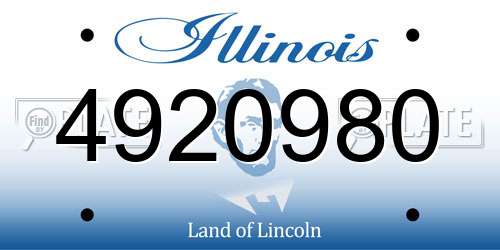 4920980 Illinois License Plate