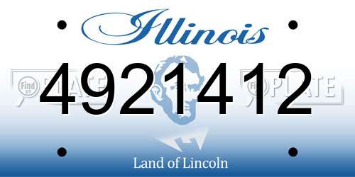 4921412 Illinois License Plate