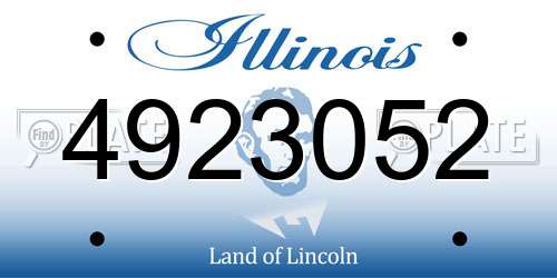 4923052 Illinois License Plate