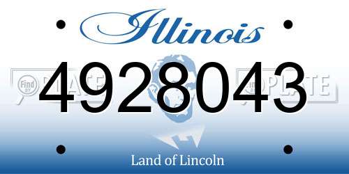 4928043 Illinois License Plate
