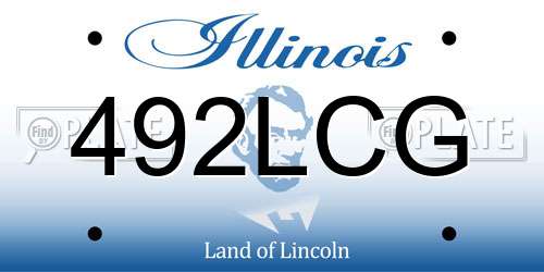 492LCG Illinois License Plate