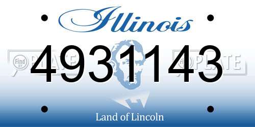 4931143 Illinois License Plate