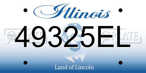 49325EL Illinois License Plate