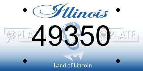 49350 Illinois License Plate