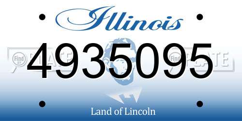 4935095 Illinois License Plate