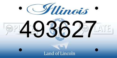 493627 Illinois License Plate