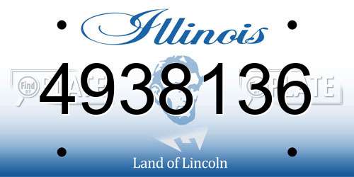 4938136 Illinois License Plate
