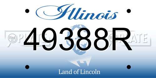 49388R Illinois License Plate
