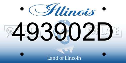 493902D Illinois License Plate