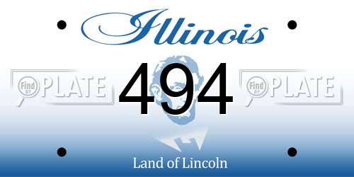494 Illinois License Plate