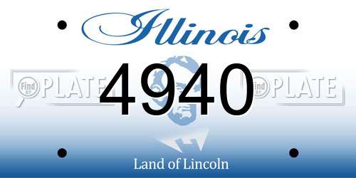 4940 Illinois License Plate