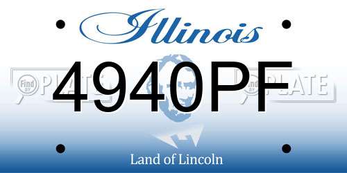 4940PF Illinois License Plate