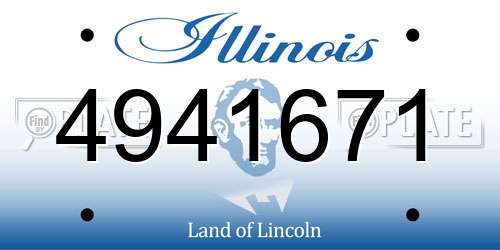 4941671 Illinois License Plate