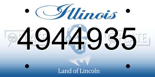 4944935 Illinois License Plate