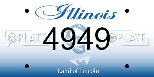 4949 Illinois License Plate