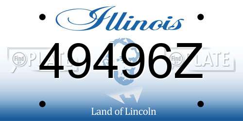49496Z Illinois License Plate