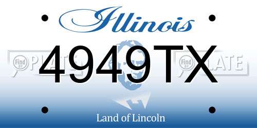 4949TX Illinois License Plate