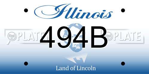 494B Illinois License Plate