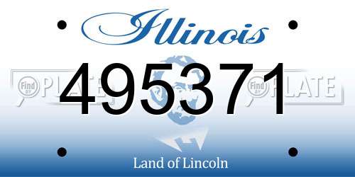 495371 Illinois License Plate