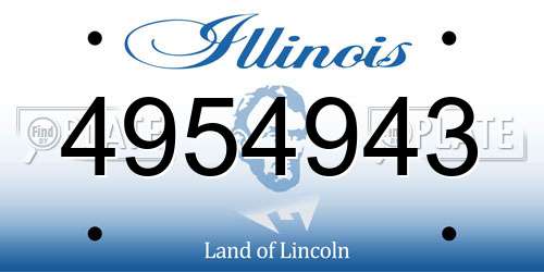 4954943 Illinois License Plate