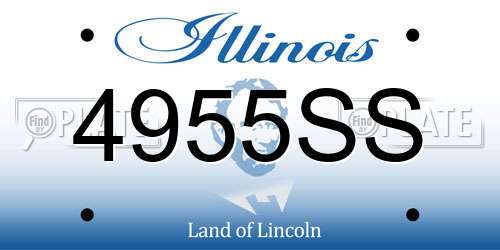 4955SS Illinois License Plate