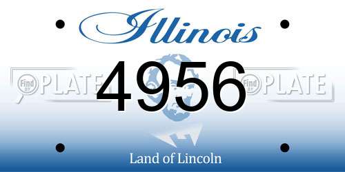 4956 Illinois License Plate