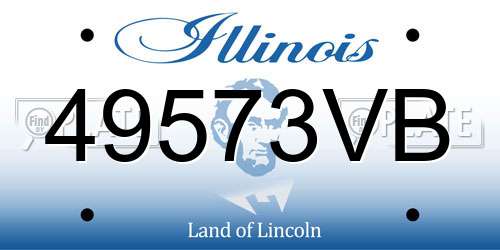 49573VB Illinois License Plate