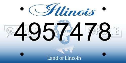 4957478 Illinois License Plate