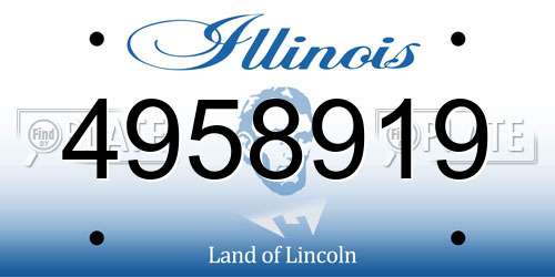 4958919 Illinois License Plate