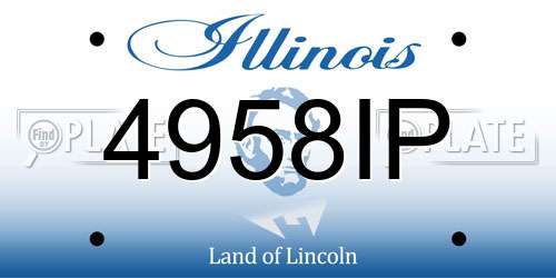 4958IP Illinois License Plate