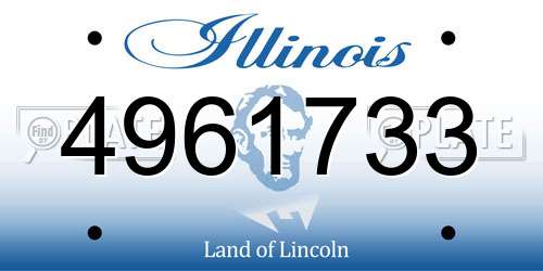 4961733 Illinois License Plate