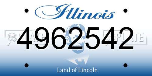4962542 Illinois License Plate