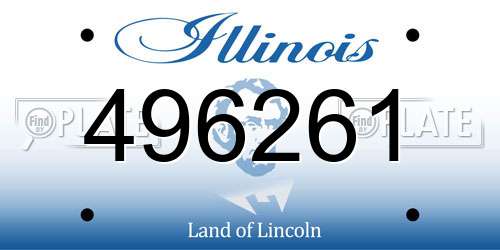 496261 Illinois License Plate