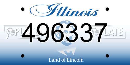 496337 Illinois License Plate