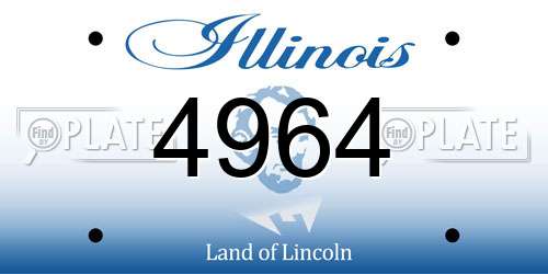 4964 Illinois License Plate