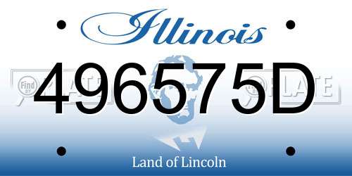 496575D Illinois License Plate