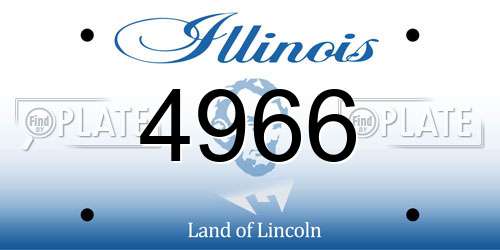 4966 Illinois License Plate